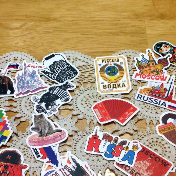 50 new Stickers, Russia, Moscow for crafting / scrapbooking - Picture 4 of 6